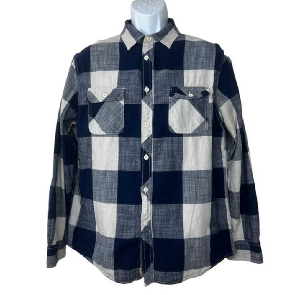 Mossimo Men's Casual Shirt Button Down Plaid Long Sleeve Size L